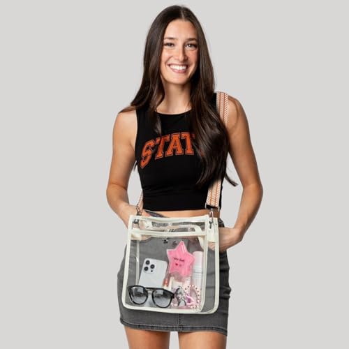 Image of Bluome Clear Bag for Stadium Events 12x12x6, Clear Purses Stadium Bag Crossbody Purses for Concerts Football Games Travel