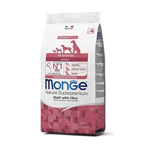 Monge - Natural Superpremium - All Breeds Adult Monoprotein Manzo Con Riso - Offerta 2 Sacchi Da 12 Kg
