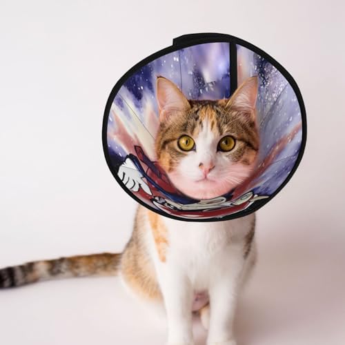 光速エスパー ペット エリザベスカラー 保護首輪 ペット用品 ベルクロ付き サイズ調整可能 軽量 通気性 柔らかく 快適 手術後ケア 傷口保護 舐め 噛み 引っ掻き防止 犬用 猫用 保護サークル S-L