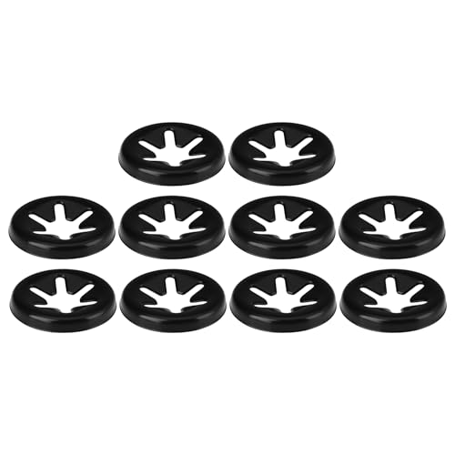 Briny River 100 Pièces Rondelles Starlock à 6 Dents de 4 Mm Clips à Pression Diamètre Extérieur de 11,5 Mm Acier à Ressort pour Arbre de 4 Mm