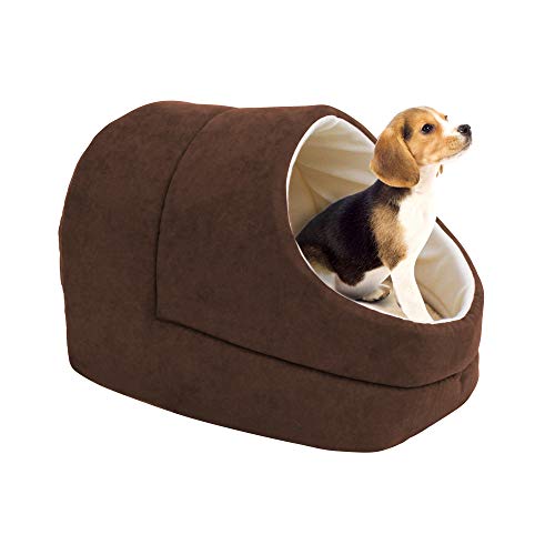 Goopaws Goopaws Cat Cave For Cat And Warming Burrow Cat Bed, Pet Hideway Sleeping Cuddle Cave (Brown-2) #TOP1