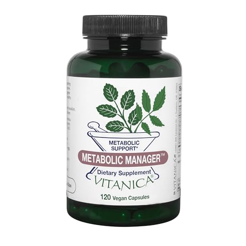 Vitanica Metabolic Manager - Herbal Supplement to Support Healthy Metabolic Response - Dietary Supplement with Vitamin D - Vegan Antioxidant Supplement - Pro Logo - 120 Capsules