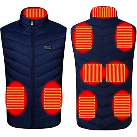 Yokbeer Heated Vest, Unisex Heated Clothing for Men Women, Lightweight USB Electric Heated Jacket with 3 Heating Levels, 9 Heating Zones, for Hiking (Battery Pack Not Included) Cover