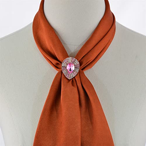Clip foulard pour fixer la soie sans l'abîmer : broche boucle ovale en verre pratique
