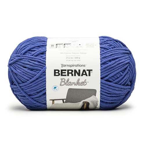 Bernat Blanket Yarn Super Bulky Chenille Yarn, Surf, 1-Pack