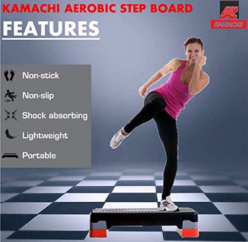 Image of KAMACHI Adjustable Aerobic Fitness and Exercise Step Board Small