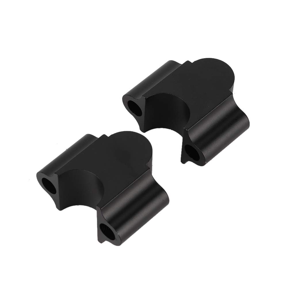 Riser Manubrio Universale 22mm in Lega di Alluminio - Morsetto Rialzato per Manubrio Moto 7/8'' (Nero)