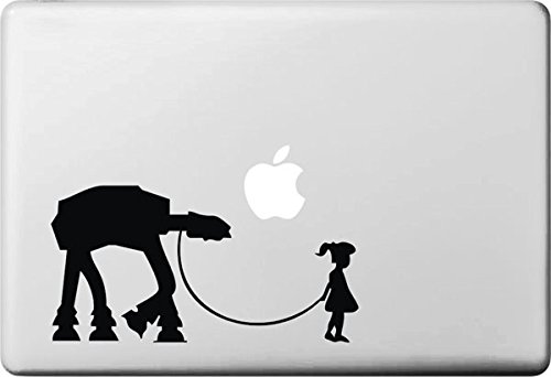 VATI Hojas desprendibles Creativo La Niña Y Pet Sticker Decal Skin Arte Negro para Apple Macbook Pro Aire Mac 13"15" Pulgadas/Unibody 13"15" Pulgadas portátil