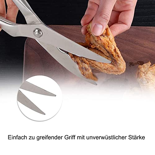 Roestvrijstalen scherpe schaar, keukenschaar, huishoudschaar, multifunctionele schaar van roestvrij staal, gevogelteschaar, gemakkelijk uit elkaar te halen en te reinigen voor kip, gans, kalkoen, vis, groenten, barbecue - Image 6