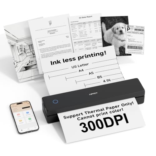 Image of HPRT MT610 Pro Portable Printer Wireless for Travel,Inkless Thermal Printer