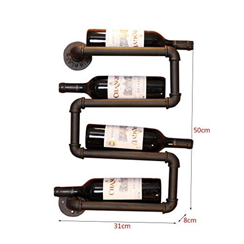 Soporte vintage para botellas de vino para montaje en pared miniatura 2