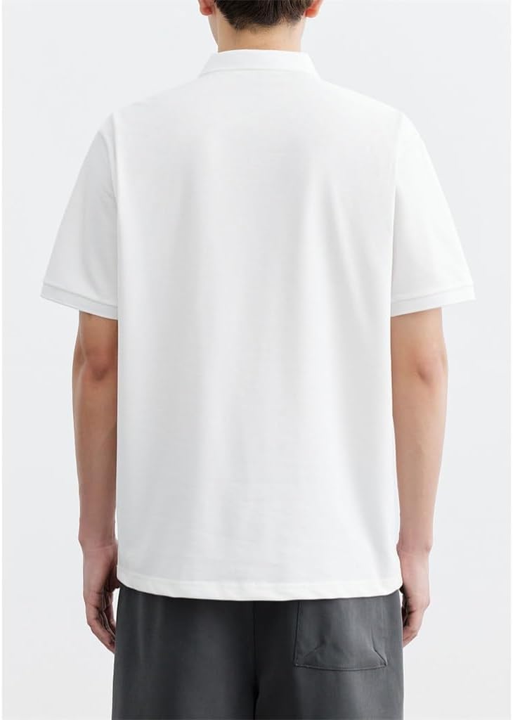 Spliced Lapel Short Sleeved Shirt Men's Half Work Clothes