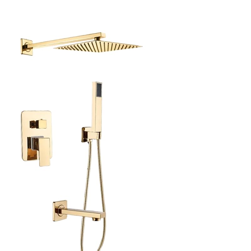 Ensemble de douche doré luxe pour une salle de bain moderne chic
