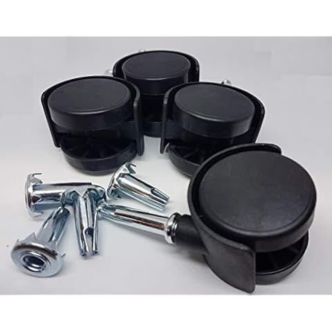 Just Accessories Twin Nylon Wheel Castors Casters, Socket Grip Neck Stem Fix, 40mm, Load Bearing 25Kg - Pack of 4 Cover
