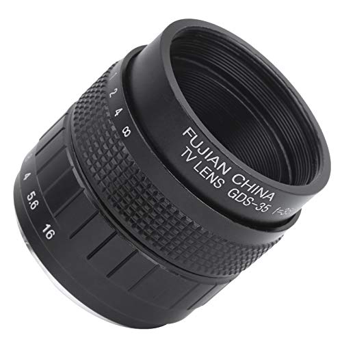 gostcai 35 mm F1.7 CCTV-Filmobjektiv/CCTV-Objektiv für spiegellose C-Mount-Kameraobjektive mit MC-Mehrschichtbeschichtung, 12 Blendenlamellen(Black) Cover