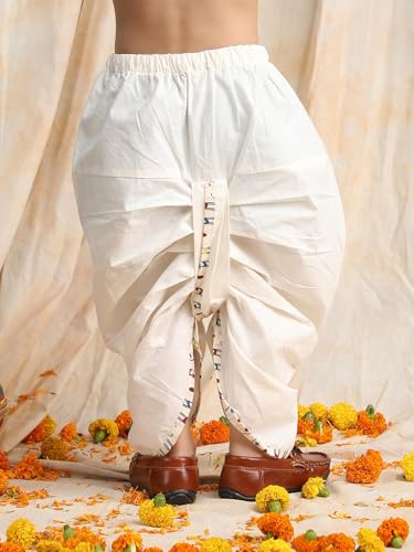 Image of POLKA TOTS Pure Cotton Traditional Dhoti Kurta Set for Baby Boys, Toddlers & Kids | Soft and Breathable Cotton Ethnic Dress for Festivals and Weddings | Traditional Elegant Indian Festive Clothing