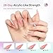 SAVILAND All-in-1 Poly Extension Gel Nail Kit: 15 Colors Poly Gel Nail Kit for 28 Days Long-Lasting, Pink Peach Cat Eye with Slip Solution U V Light for Quick Nail Extensions Home Salon Daily Art DIY