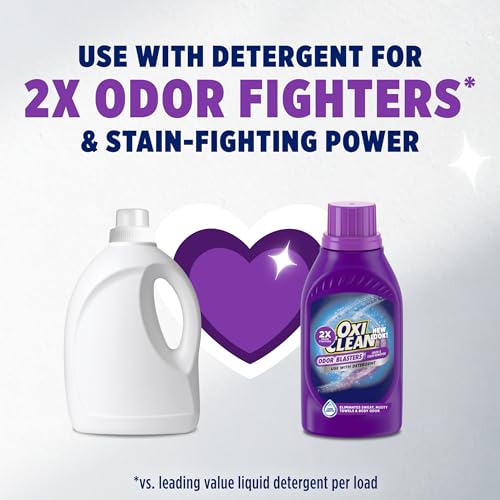 Image of OxiClean Odor Blasters Odor Laundry Liquid Additive, 45 fl oz | 2X Odor Fighters, Tough Stain Removal, Sweat & Body Odor Removal, Water-Activated Cleaning, Color Safe, Chlorine Free