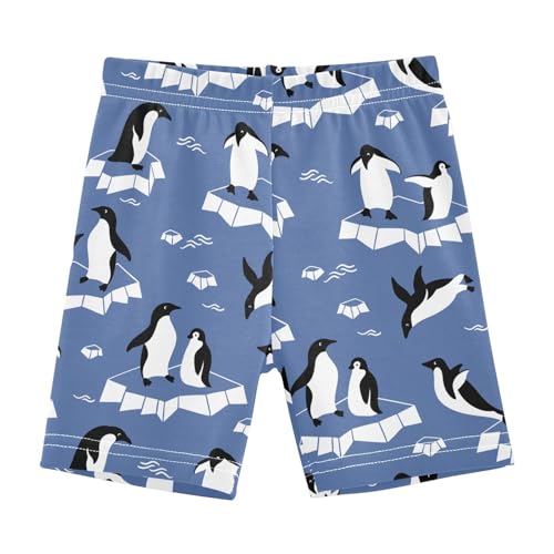 JHKKU Girls Cute Penguins Shorts Cotton Cartwheel Bike Kids Biker Under Dress Dance Short Girl Clothes 4T