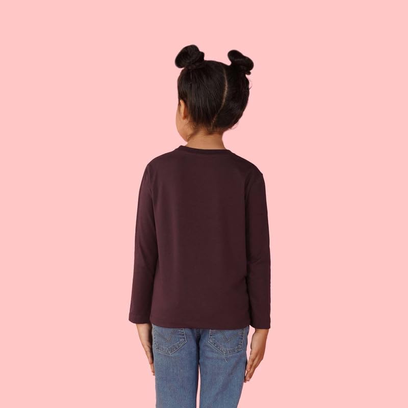 Image of Nusyl Girls Full Sleeves T-Shirt for Kids | Cute Printed Casual Wear | Soft Cotton Blend | Comfortable Regular Fit | 2-16 Years | Multiple Colors