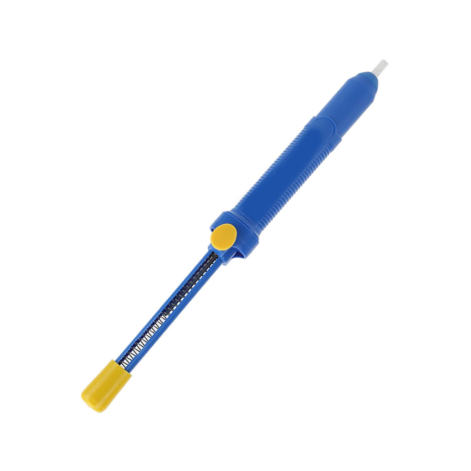 Ejoyous Ventosa per Saldatura, Penna per Rimozione Saldatura con Pompa Dissaldante ABS, Strumento di Pompaggio Manuale da 330 Mm con Forte Aspirazione, Funzionamento con una Sola Mano, per (BLUE)