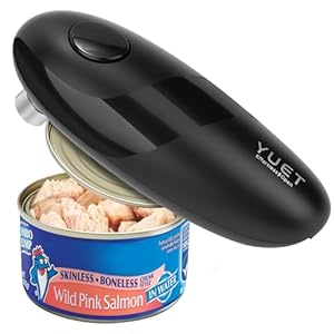 YUET Elektrischer Dosenöffner, Elektro Dosenöffner Mit Glatten Kanten, Automatischer Glasöffner Für Küche, ältere Menschen, Arthritis-Patienten und Köche zum freihändigen Öffnen von Dosen