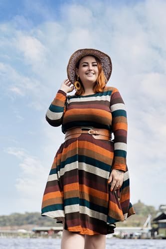 Image of RITERA Plus Size Dresses for Curvy Women Summer Spring Womens Dress V Neck Short Sleeve Casual Dress with Pockets XL-5XL