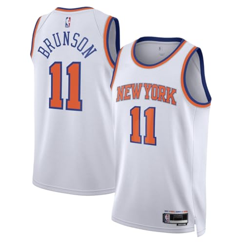 Jalen Brunson New York Knicks NBA Kids Youth 8-20 Association Edition Maillot Swingman Blanc, Jalen...