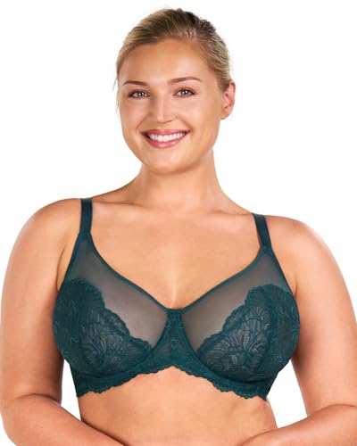 Image of HSIA Minimizer Bras for Women, Full Coverage Lace Bra for Heavy Breasts Unlined Bras with Underwire