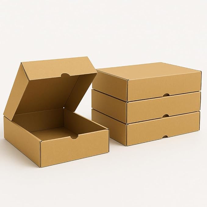 Pack Cajas Carton Envios Automontables, Paquetes Regalo, Kraft, Packaging de 36x24x5cm (Pack 40 cajas)