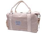 KaileoVista Waterproof Travel&Gym&Weekender Bags for Women,Also as Maletas de Mano para Avion or Kids Duffle Bag,19.6''L x 7.9''W x 11.8''H,(Beige)