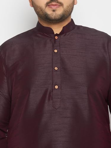 Image of Vastramay Plus Men's Silk Blend Kurta Pyjama Set