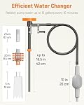 Pawfly 3-in-1 Aquarium Water Changer, Gravel Cleaner Siphon Vacuum & Tank Brush – Adjustable Flow Fish Tank Cleaner with Extendable Tubing & 3.75ft Hose for Easy Water Change & Sand Washing