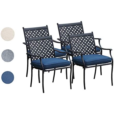 Top Space 4-Piece Wrought Iron Patio Chairs Cover
