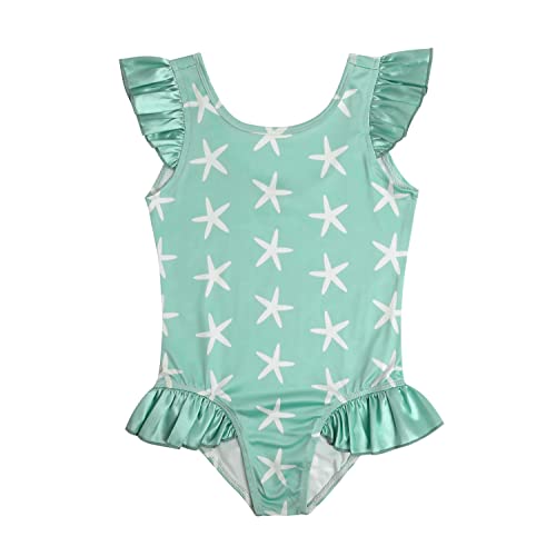 Image of iLover Girls Sparkle One Piece Swimsuits Crossback Swimwear Beach Bathing Suit with Adjustable Strap 4-10 Years