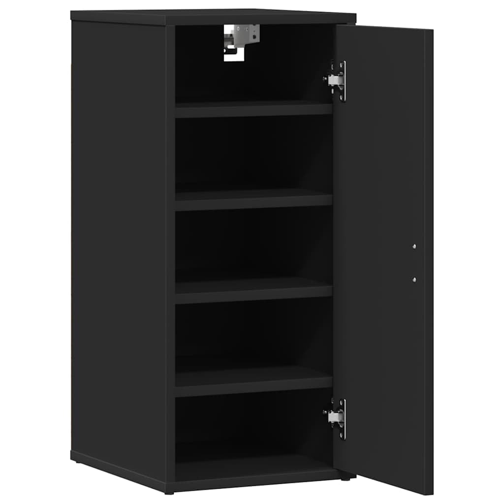 Hothingwell Szafki na buty 2 szt. czarne 32x35x70 cm płyta wiórowa, półka na buty 5 półek, czarny organizer z odwracalnymi drzwiczkami, przechowywanie ścian lub podłogi do ochrony