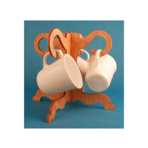 Artslane Crafts Wooden Mug Rack Tree, Bamboo Mug Stand, Storage Coffee
