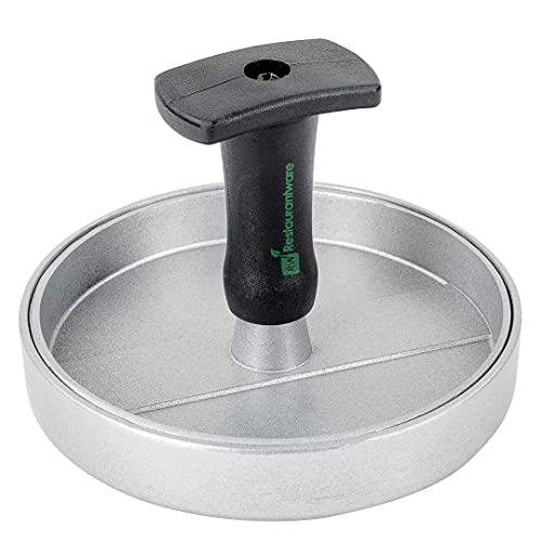 Prensa de hambúrguer de alumínio preto Met Lux - Antiaderente - 11 x 11 x 8 cm - 1 caixa - restauran