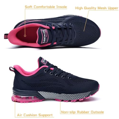 Womens Running Shoes Non Slip Tennis Walking Shoe Women Mesh Cushion Sneakers for Gym Workout Sports2