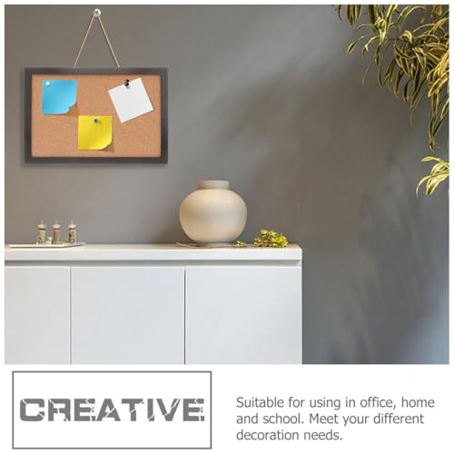 Tableau d'affichage en liège 30x40 cm double face avec un cadre noir moderne pour notes - 8