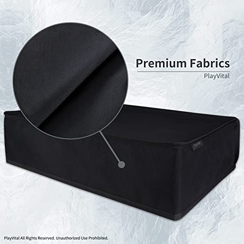 Playvital Black Nylon Horizontal Dust Cover For Ps5, Soft Neat Lining Dust Guard For Ps5 Console, Anti Scratch Waterproof Cover Sleeve For Ps5 Console Digital Edition & Disc Edition #TOP4
