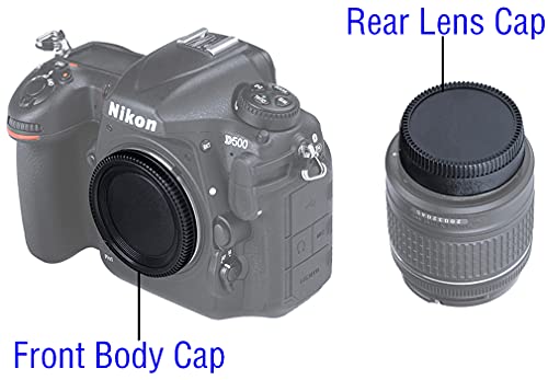Nikkor Rear Lens Cap + Camera Body Cover For Nikon D7500 D7000 D850 D810 D800 D750 D350 D600 D3500 D3400 D3300 D3200 D3100 D5600 D5500 D5300 D5200 D5100 D90 D80 D70 D70S Nikon F Ai Mount Dslr[2 Sets] #TOP2
