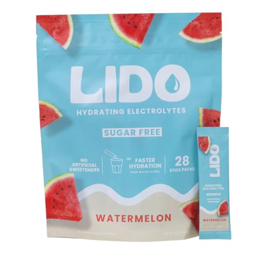 LIDO Watermelon Electrolyte Powder Packets — Clean, Zero-Sugar Hydration Drink