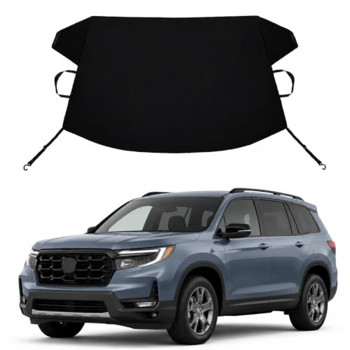 Image of Passport Custom Windshield Cover for Ice and Snow Hon-da Passport Heavy Duty 600D Oxford Fabric Windshield Protector Fit Waterproof Frost Snow Cover Winter Car Accessories