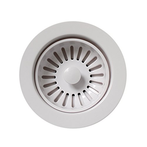 Colador canasto 3.5" para fregadero de cocina blanco
