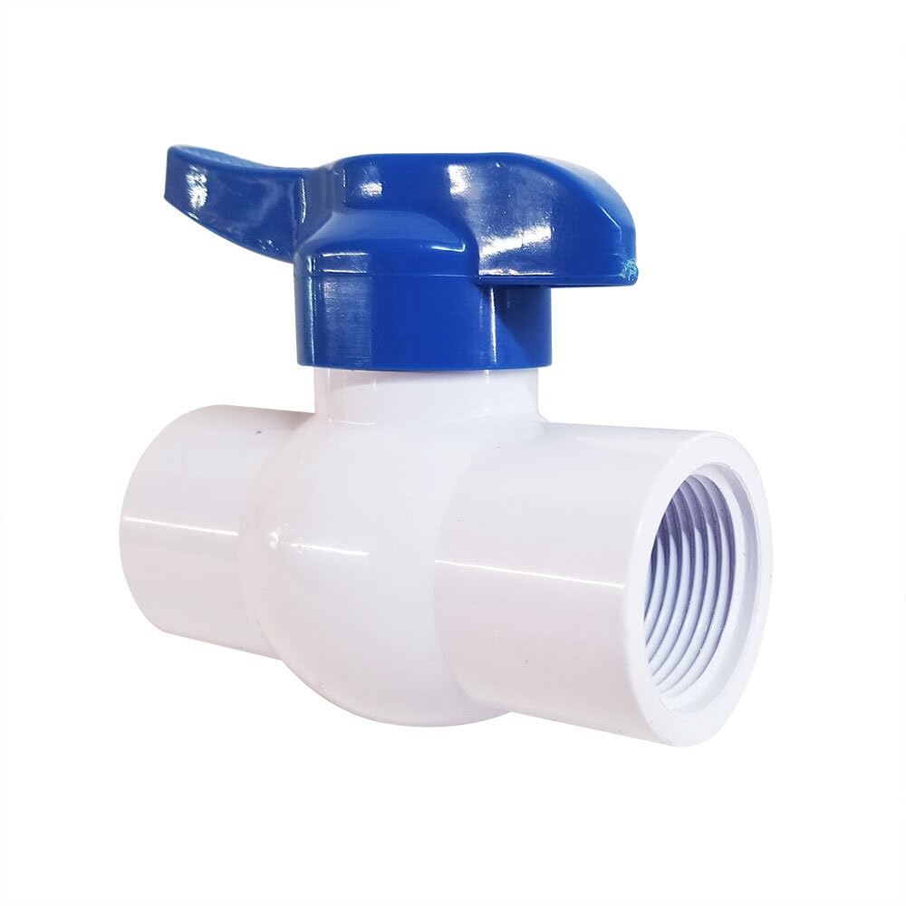 1 Pc 2 Inch Threaded PVC Ball Valve for Plumbing or Irrigation