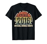 Vintage 2016 Official Double Digits 10 Yr Old 10th Birthday T-Shirt