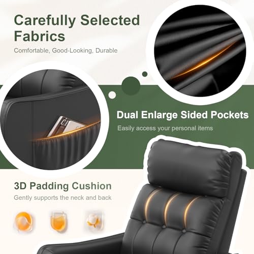 Srfzluxy Fernsehsessel Relaxsessel mit Aufstehhilfe, Elektrisch Massagesessel mit Liege-Funktion Massage & Heizung, TV-Sessel, Ruhesessel, Polstersessel, Wohnzimmer-Sessel mit 2 Fernbedienungen – Bild 7