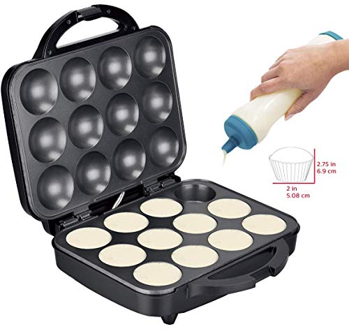 Holstein Housewares Full Size Cupcake Maker, Makes 12, Black - Thumbnail 4