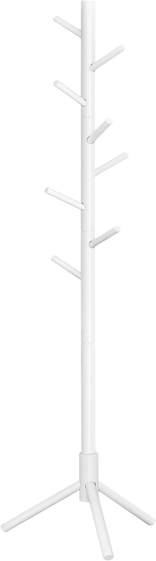 VASAGLE Coat Rack, Solid Wood Coat Stand, Free Standing Hall Coat Tree